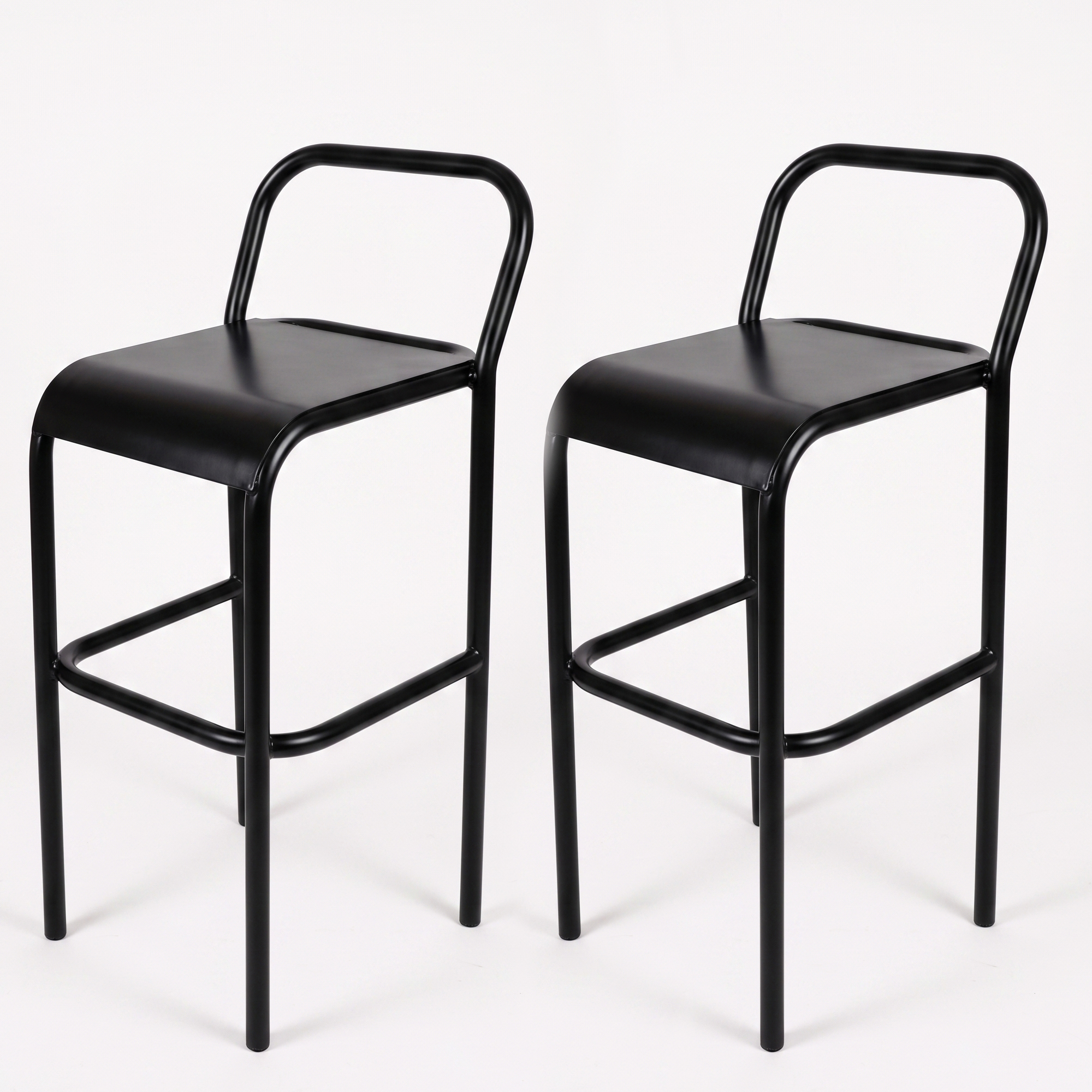 Set X2 Banquetas Taburete P/ Desayunador De Chapa Industrail