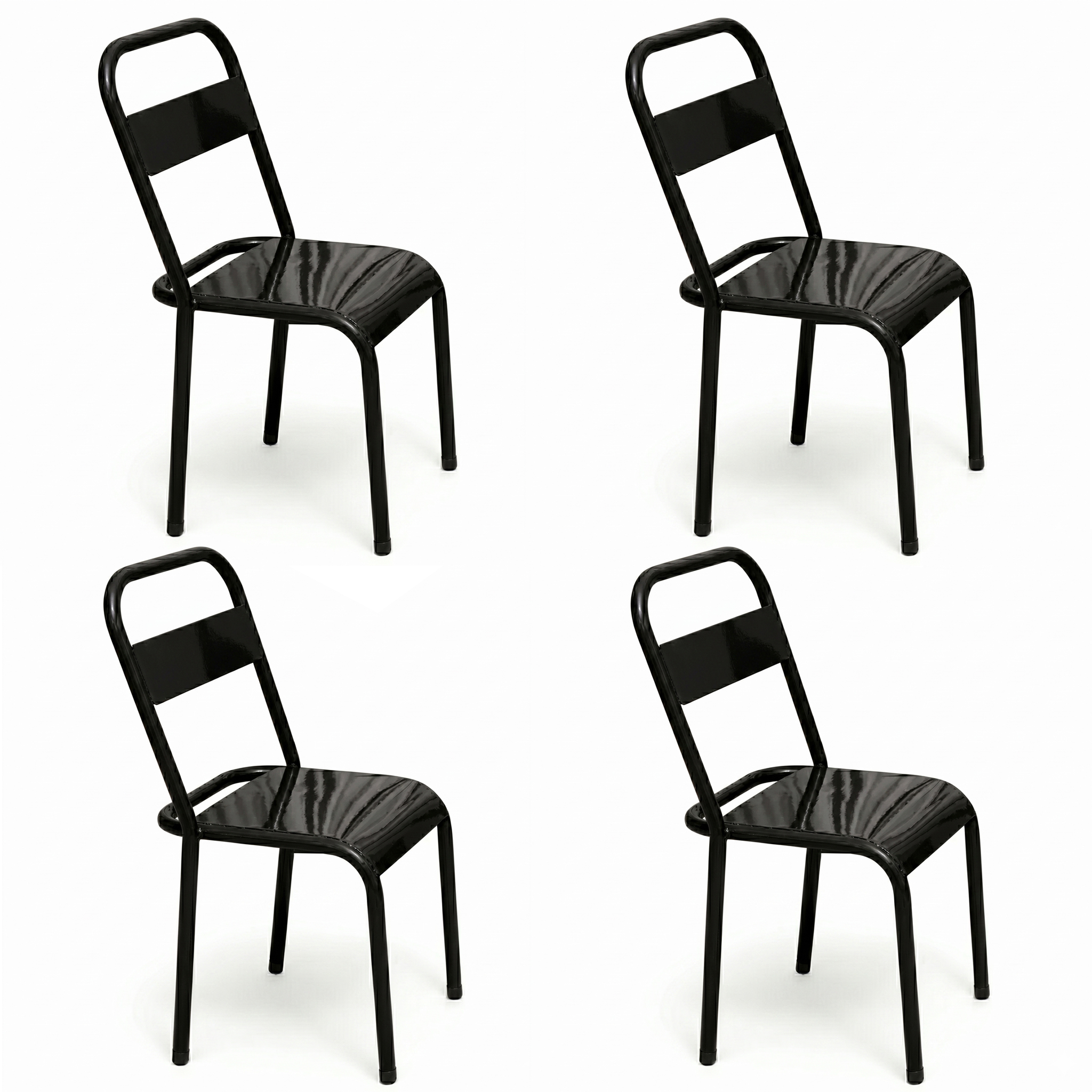 Silla De Chapa Diseño Industrial Bar Cafe Comedor X4 unidades