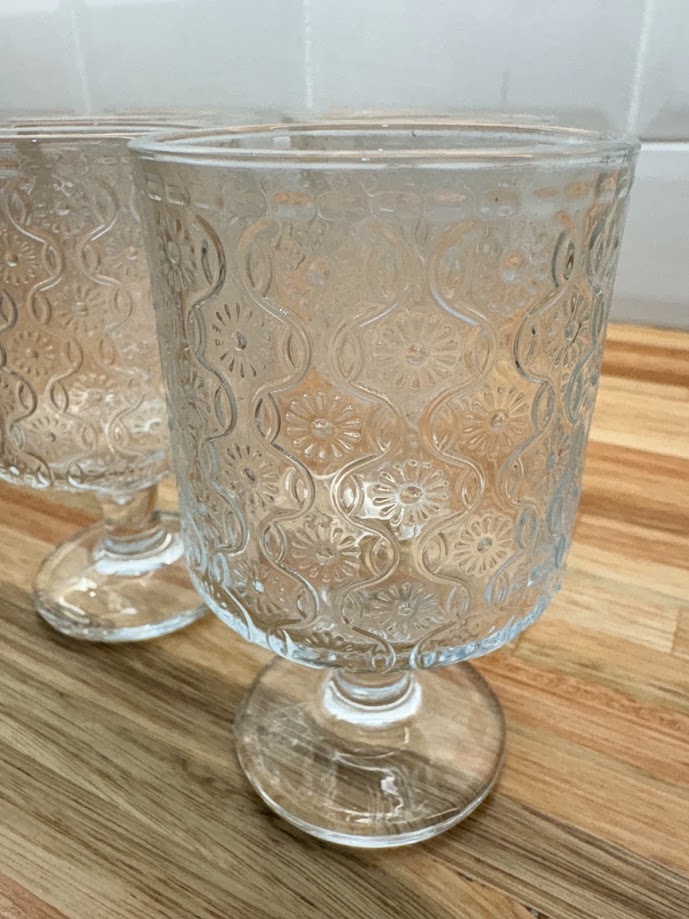 Copas bajas diseño floral transparentes — imagen 2