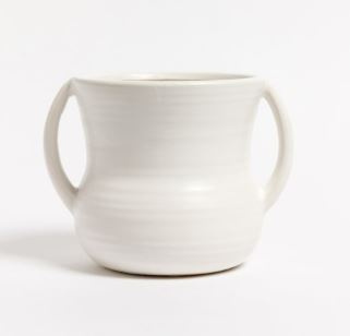 Florero de porcelana blanco