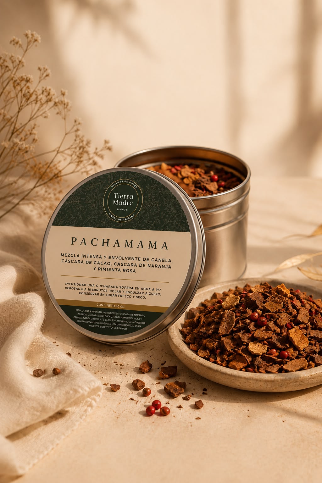 Infusión en hebras Lata Tierra Madre Blends - Pachamama - Lata 50gr.